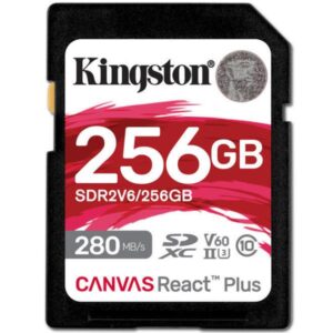 Memory Card SD Kingston Canvas React Plus V60 256GB 280MB/s
