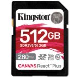 Memory Card SD Kingston Canvas React Plus V60 512GB 280MB/s