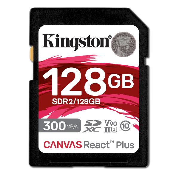 Micro SD Kingston Canvas React Plus 128GB UHS-II 300MB/s V90 4K