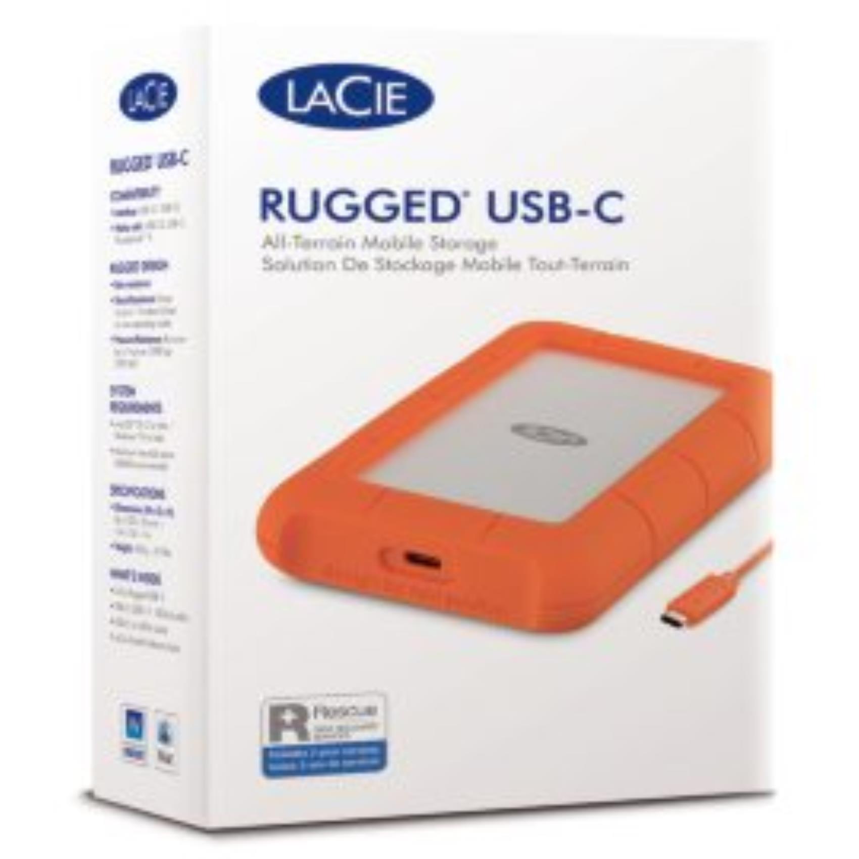HDD Esterno Seagate LaCie Rugged 1TB USB-C 2.5" Resistente