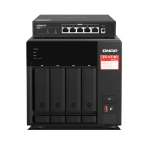 NAS Qnap TS-473A-8G Tower 4 Bay + Switch QSW-1105-5T