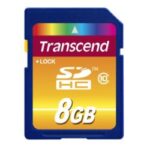 Memory Card SD Transcend 8GB Classe 10 20MB/s