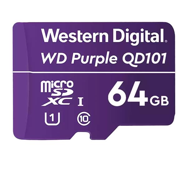 Memory Card Micro SD Sandisk WD Purple 64GB Classe 10