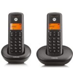 Telefono Cordless Motorola E202 Duo 2 Portatili Nero DECT