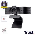 Webcam Trust Teza 4K Ultra HD USB Nero con Filtro Privacy