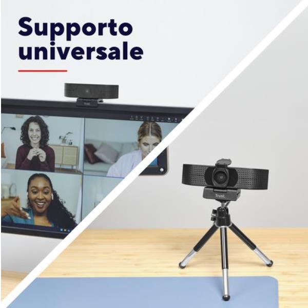Webcam Trust Teza 4K Ultra HD USB Nero con Filtro Privacy - immagine 2