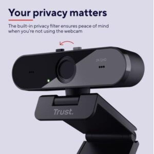Webcam Trust TW-250 2K QHD 1440p Filtro Privacy USB Nero