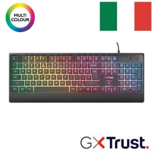 Tastiera Gaming Trust Basic Illuminata Rainbow Layout Italiano USB