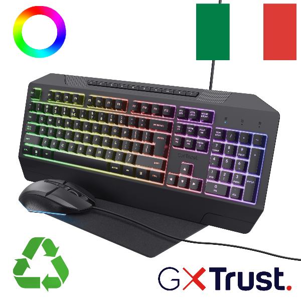 Tastiera Gaming Trust GXT 791 Set 3-in-1 Italiano con Mouse e Mousepad - immagine 4