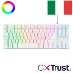 Tastiera Gaming Trust GXT833W Thado TKL Compatta Cablata Rainbow Bianco