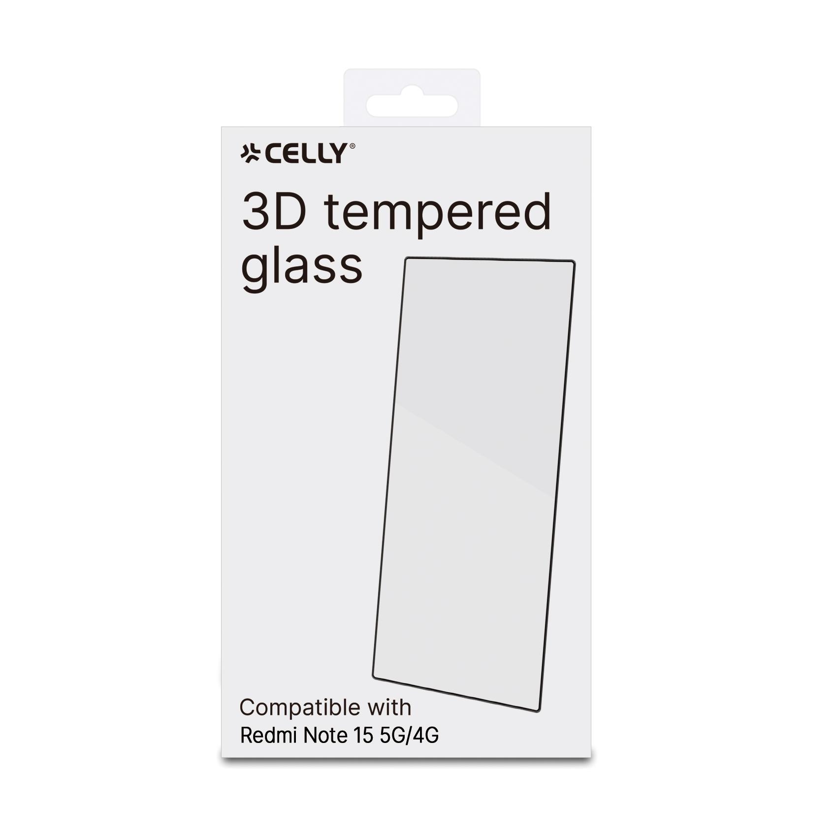 Proteggi Schermo Celly 3D Glass per Xiaomi Redmi Note 15 5G - immagine 5