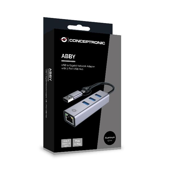Adattatore USB-C a Gigabit Network Conceptronic USB 3.2 - immagine 5