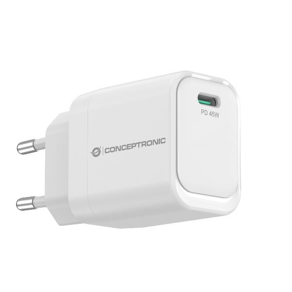 Caricabatterie USB-C Conceptronic 45W GaN PD Bianco - immagine 5