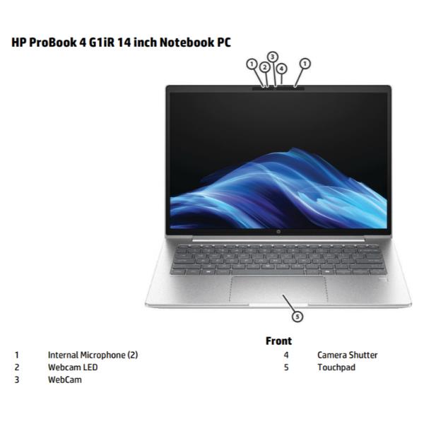Notebook HP ProBook 4 G1i 14" Core Ultra 7 24GB 1TB SSD Win11 Pro - immagine 4