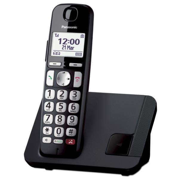 Telefono Cordless Panasonic KX-TGE250JTB Nero 1 Portatile DECT
