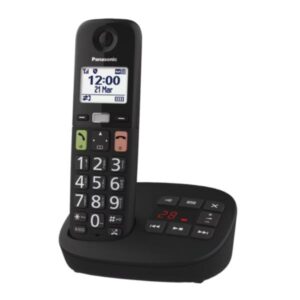 Telefono Cordless Panasonic TGU130 Tasti Grandi Segreteria Nera