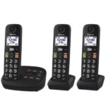 Telefono Cordless Panasonic TGU133 Tasti Grandi Segreteria Trio 3 Portatili