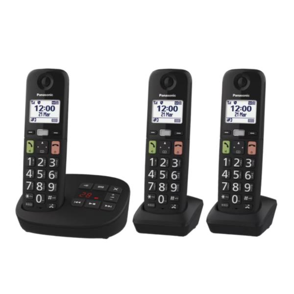 Telefono Cordless Panasonic TGU133 Tasti Grandi Segreteria Trio 3 Portatili - immagine 7