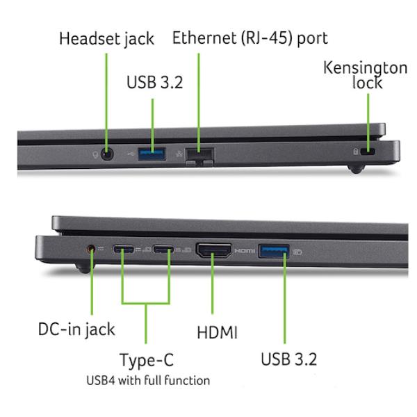 Notebook Acer TMP216-41 16" Ryzen 5 PRO 16GB 512GB Win11 Pro - immagine 2
