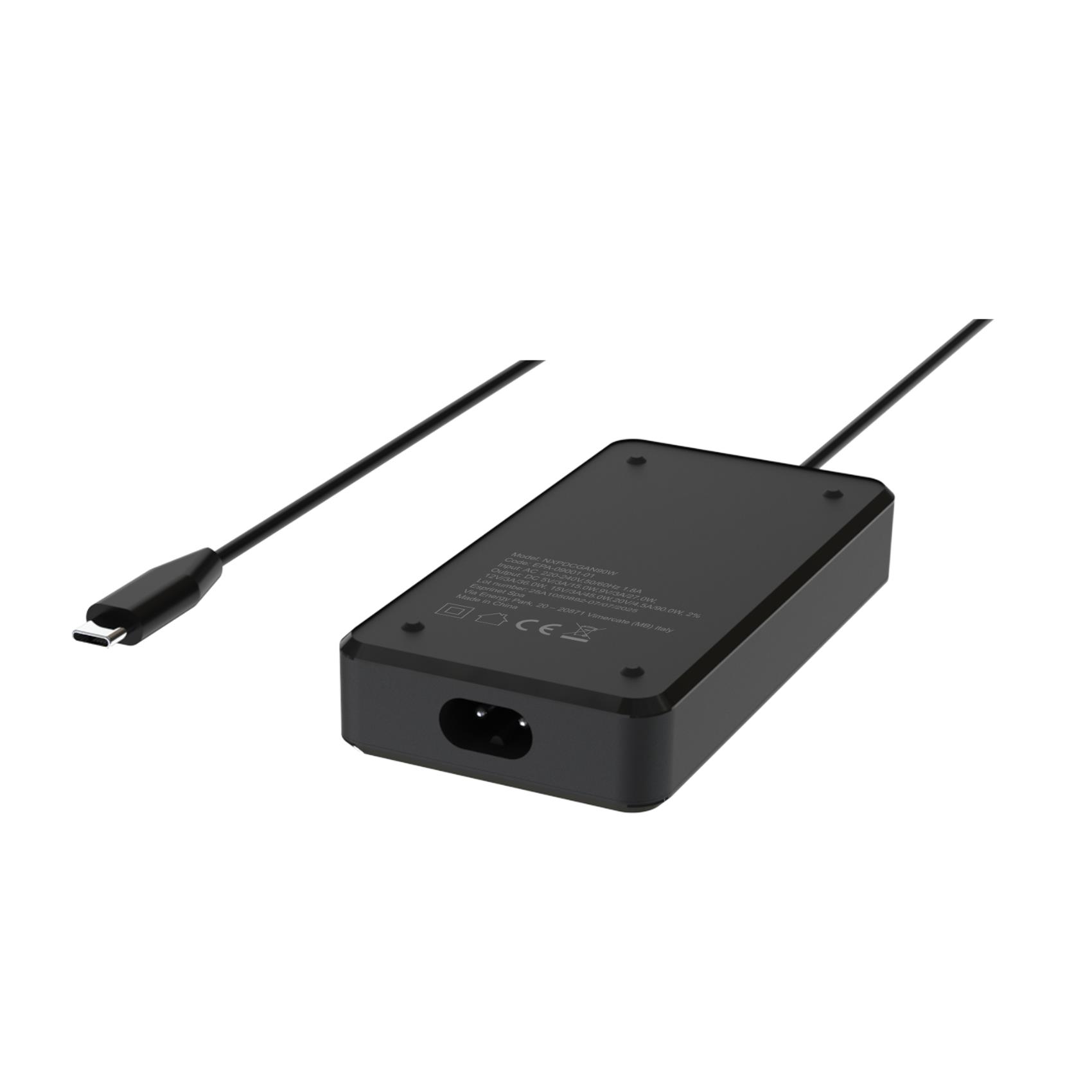 Alimentatore Notebook Nilox Laptop Charger GAN 100W Type-C Nero - immagine 5
