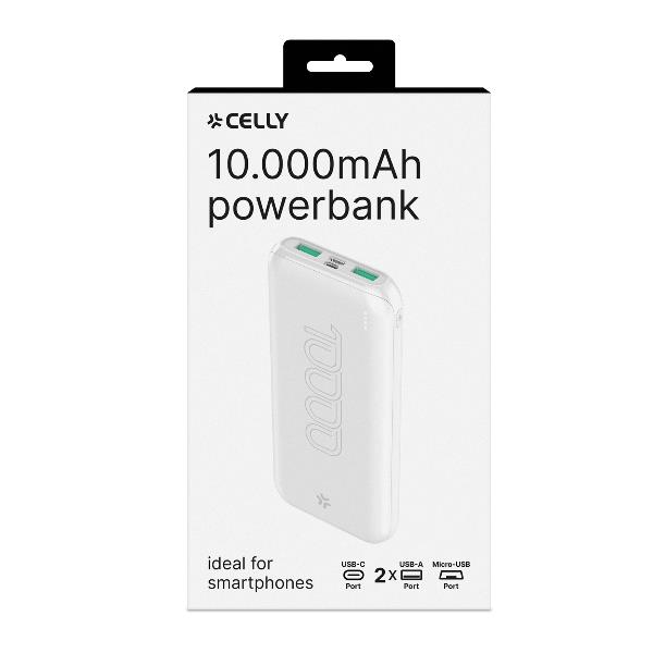 Power Bank Celly PBE10000C 10000 mAh USB-C 10W Ricarica Rapida - immagine 3