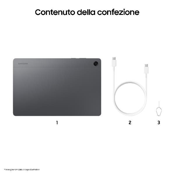 Tablet Samsung Galaxy Tab A11+ 11" 128GB 6GB RAM Android 16 WiFi Grigio - immagine 4