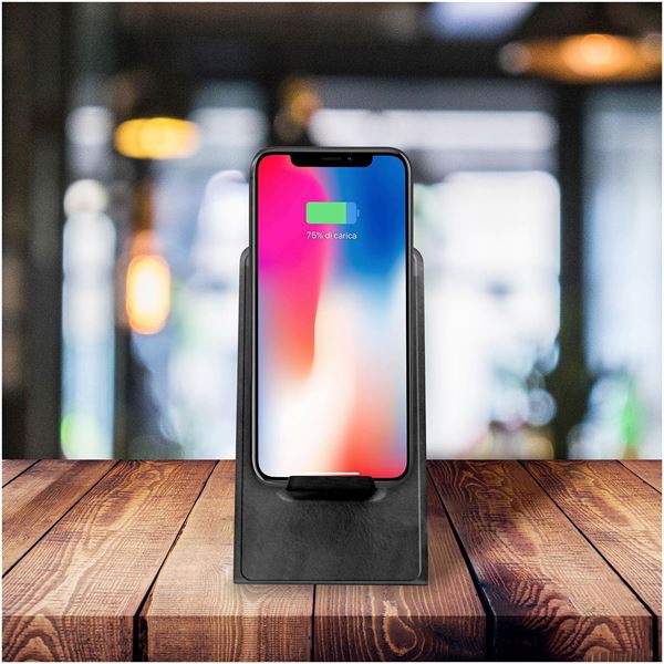 Caricabatterie Wireless Celly WLFASTSLIM 10W USB-C Nero - immagine 4