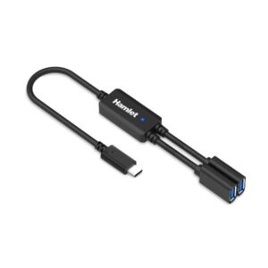 Hub USB-C Hamlet 2 Porte USB-A 3.0 Nero