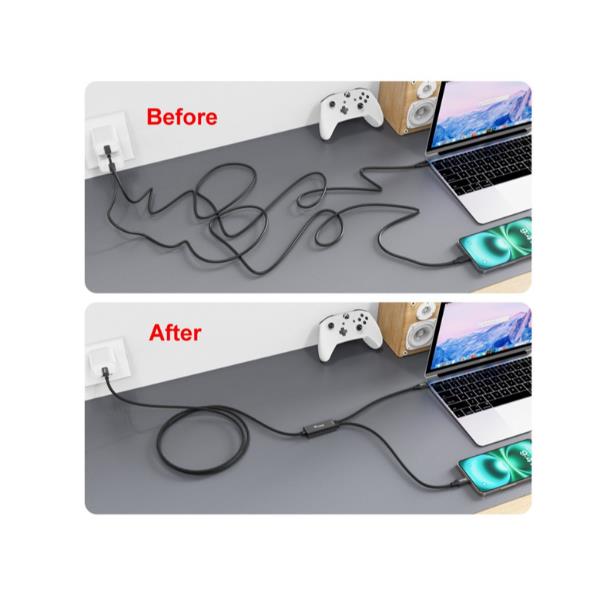 Cavo USB-C Y-Charging Equip 1.5m PD per Ricarica e Dati - immagine 2