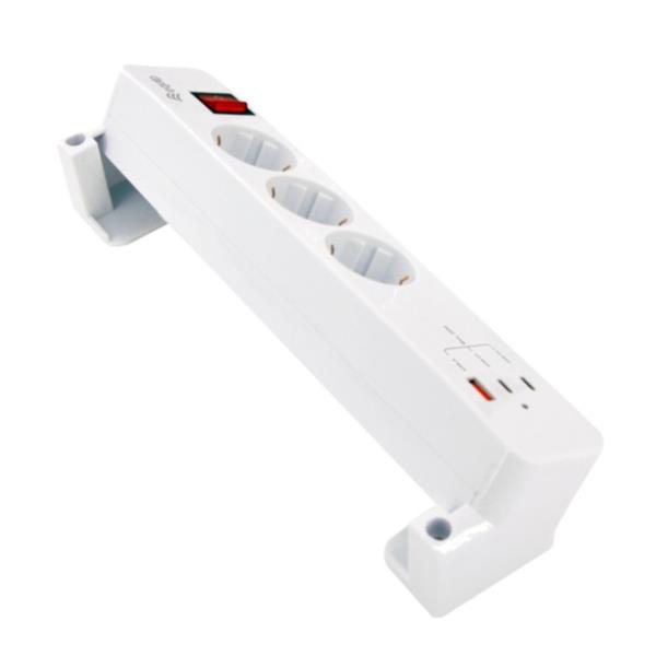 Multipresa EQUIP 3 Prese + 3 USB Interruttore Cavo 2m - immagine 5