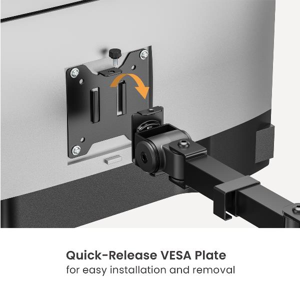 Staffa Monitor EQUIP Dual Heavy-Duty 17"-35" per 2 Schermi da 20kg - immagine 3