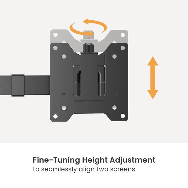Staffa Monitor EQUIP Dual Heavy-Duty 17"-35" per 2 Schermi da 20kg - immagine 4