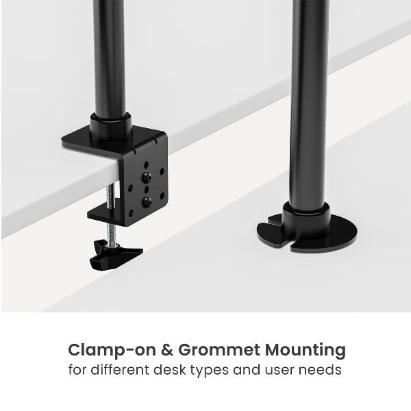 Staffa Monitor EQUIP Dual Heavy-Duty 17"-35" per 2 Schermi da 20kg - immagine 7