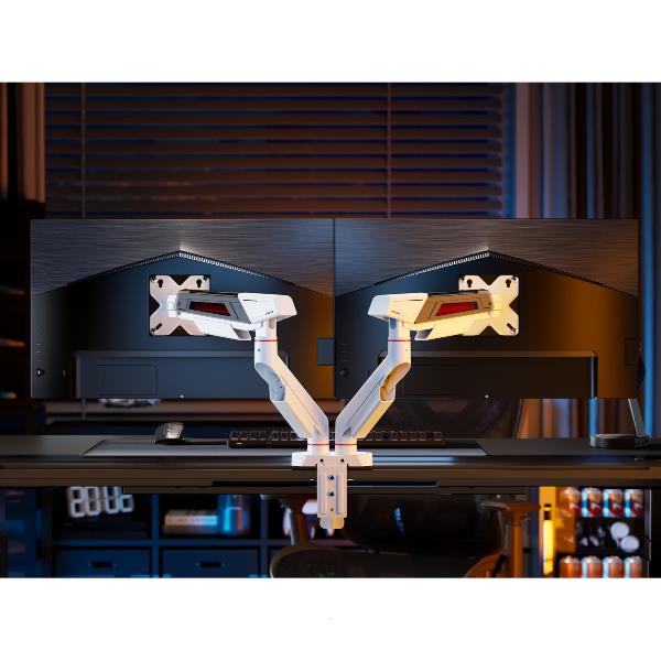 Staffa Dual Monitor Equip 17"-35" Gaming da Scrivania - immagine 2