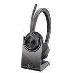 Cuffie Professionali Poly HP Voyager 4320 UC USB-A con Base Ricarica e Adattatore BT700