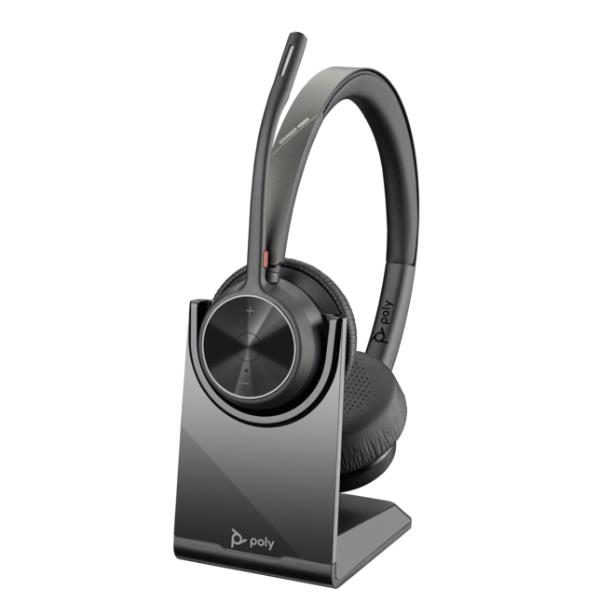 Cuffie Professionali Poly HP Voyager 4320 UC USB-A con Base Ricarica e Adattatore BT700