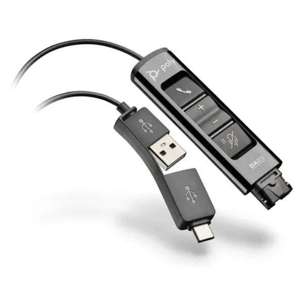 Adattatore Cuffie Poly HP DA85 USB-A/C a Jack Quick Disconnect