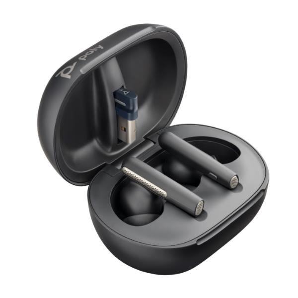 Cuffie Professionali Poly HP Voyager Free 60+ UC con Custodia Touchscreen e Noise Canceling - immagine 4