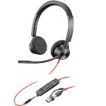 Cuffie Professionali Poly HP Blackwire 3325 USB-C Stereo con Adattatore