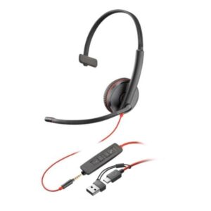 Cuffie Professionali Poly HP Blackwire 3215 USB-C/A + AUX Noise Canceling