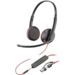 Cuffie Professionali Poly HP Blackwire 3225 USB-C/A + AUX Noise Canceling