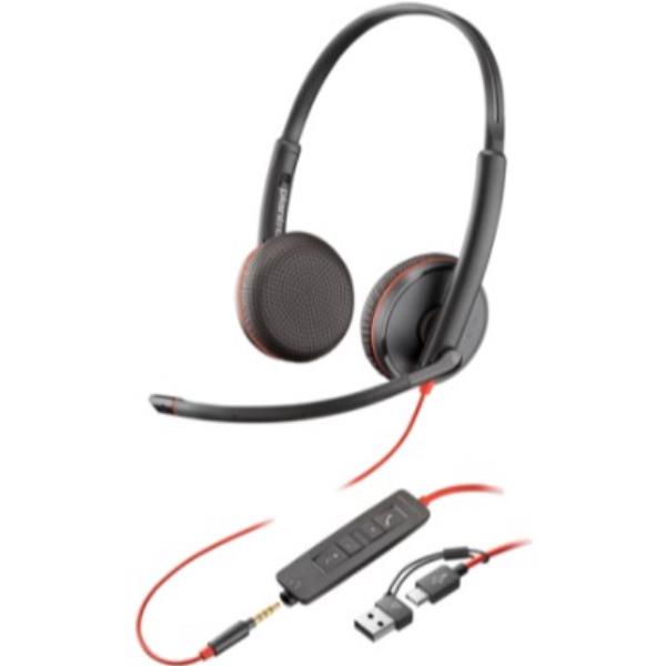 Cuffie Professionali Poly HP Blackwire 3225 USB-C/A + AUX Noise Canceling - immagine 2