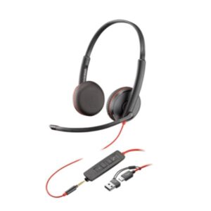 Cuffie Professionali Poly HP Blackwire 3225 USB-C/A + AUX Noise Canceling