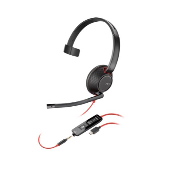 Cuffie Professionali Poly HP Blackwire 5210 USB-C/A + AUX Noise Canceling - immagine 4