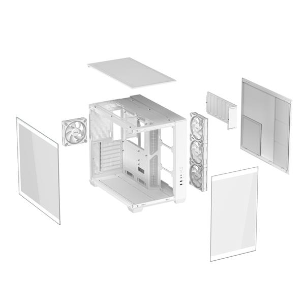 Cabinet Asus A32 PLUS TG ARGB White Midi-Tower - immagine 5