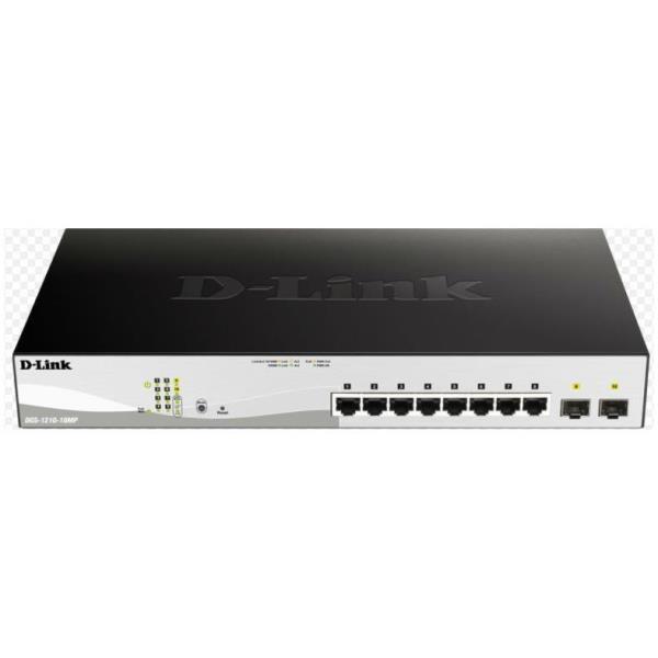 Switch D-Link DGS-1210-10MP/E Smart Managed 8 Porte PoE Layer 3 - immagine 2