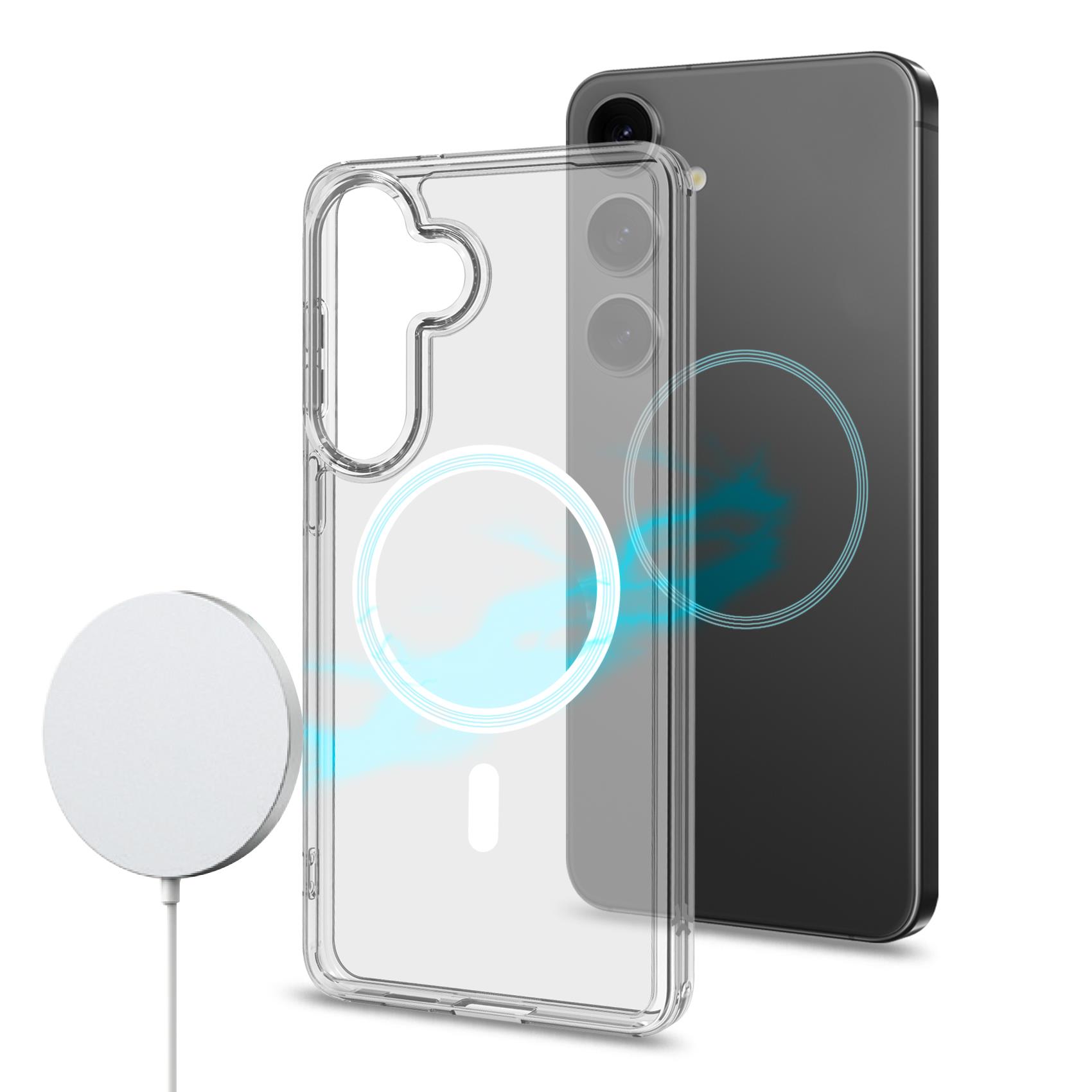 Celly GELSKINMAG - Cover morbida trasparente nero in TPU compatibile con la tecnologia Magsafe per Samsung Galaxy S26+ 5G - Cover - immagine 14