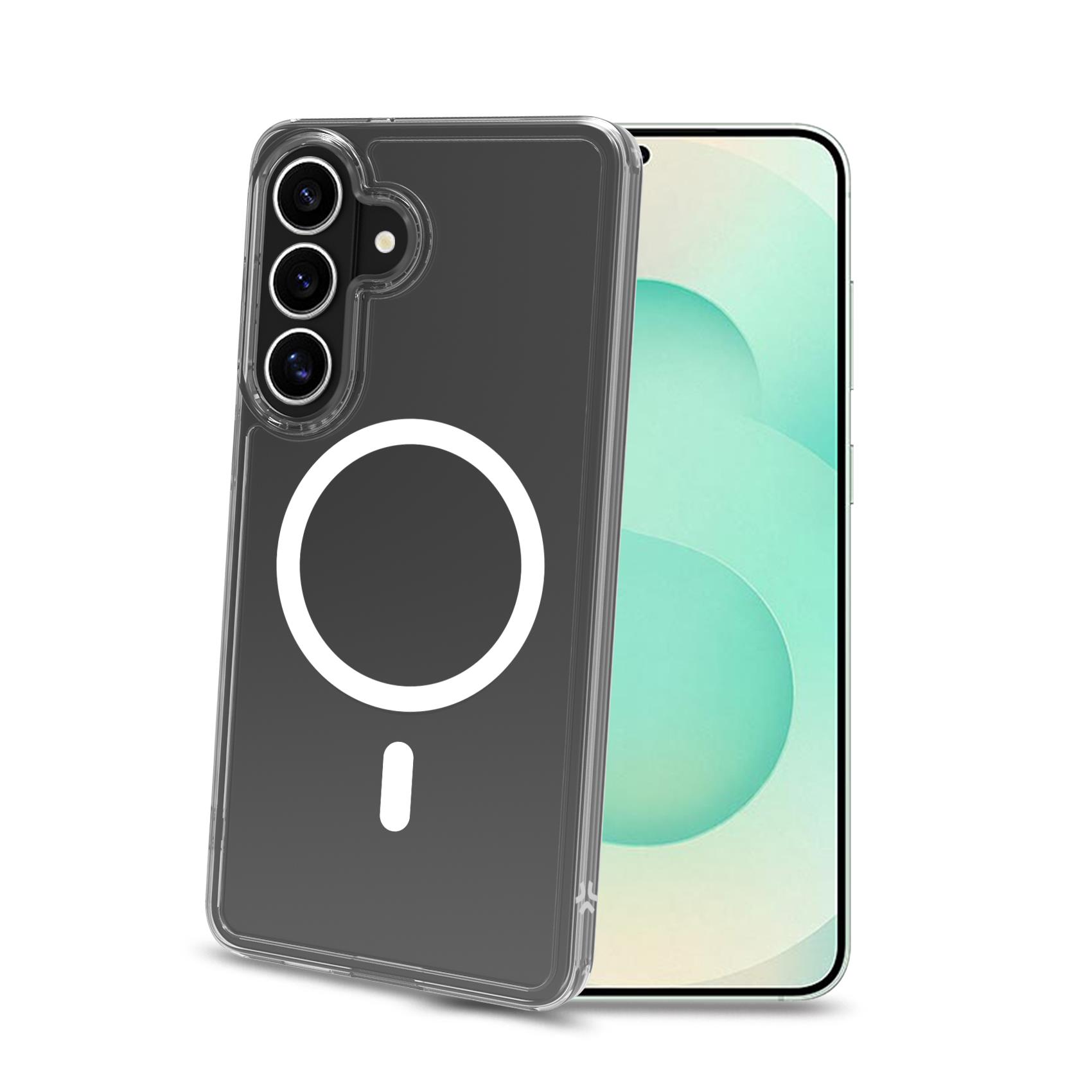 Celly GELSKINMAG - Cover morbida trasparente nero in TPU compatibile con la tecnologia Magsafe per Samsung Galaxy S26+ 5G - Cover - immagine 4