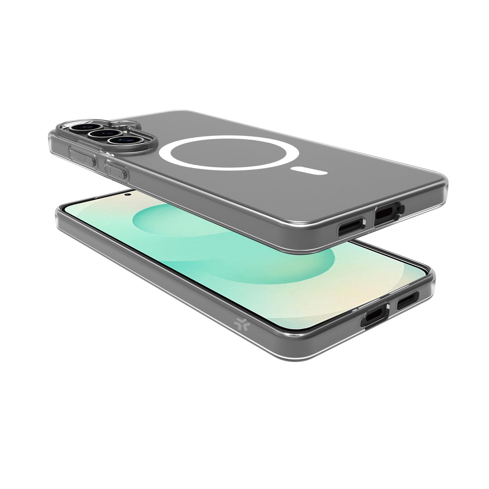 Celly GELSKINMAG - Cover morbida trasparente nero in TPU compatibile con la tecnologia Magsafe per Samsung Galaxy S26+ 5G - Cover - immagine 5