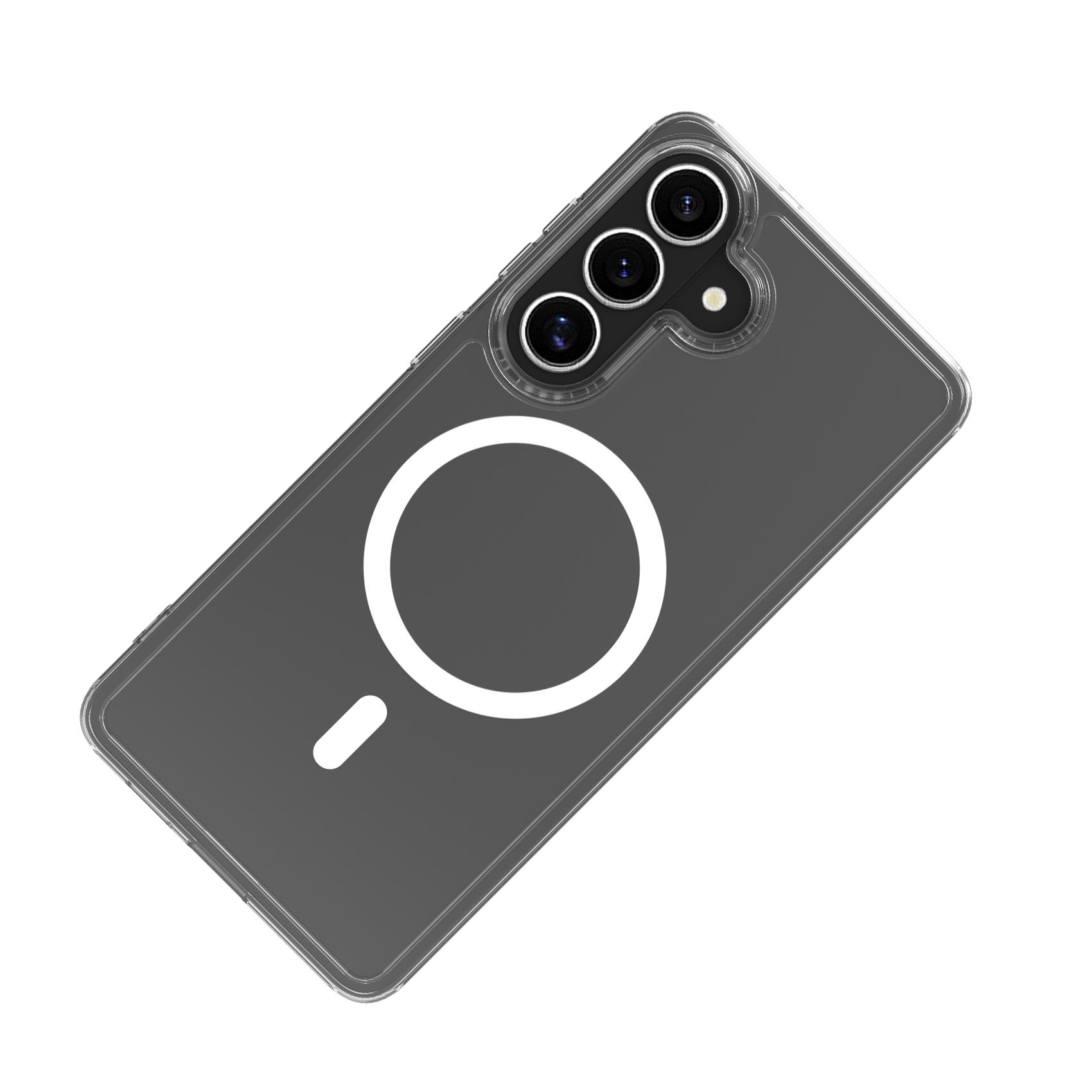 Celly GELSKINMAG - Cover morbida trasparente nero in TPU compatibile con la tecnologia Magsafe per Samsung Galaxy S26+ 5G - Cover - immagine 7